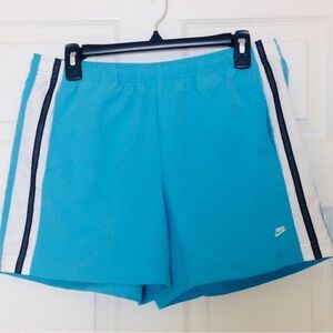 Nike Women’s Teal Running Shorts White & Black Stripe Size M NWOT